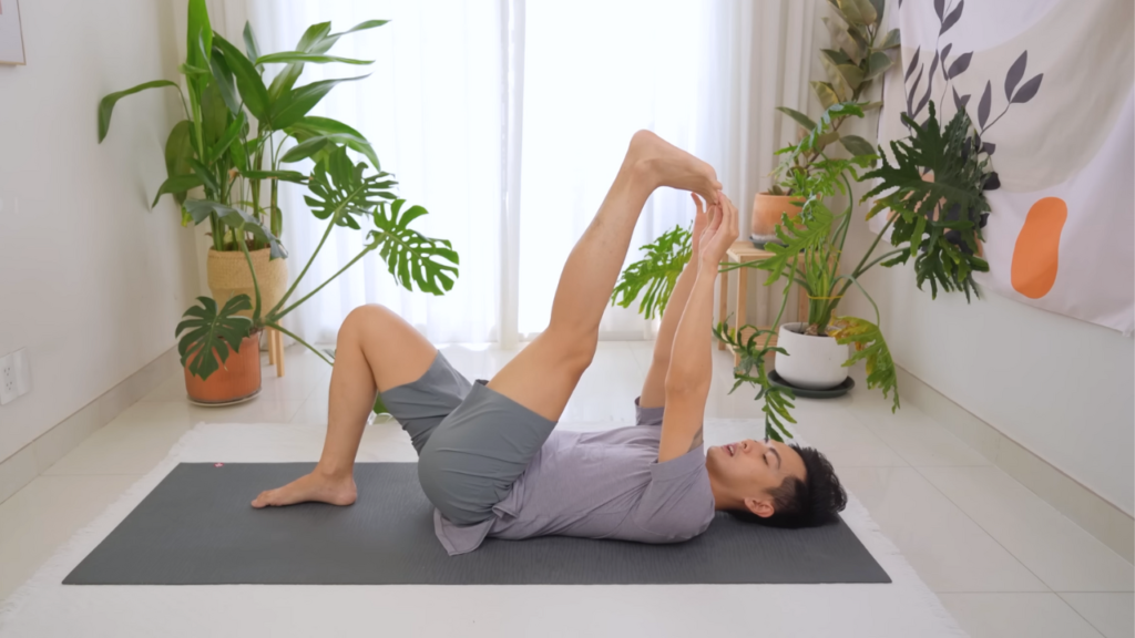 Tư thế Yoga kéo căng chân