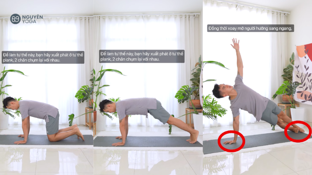 Các bước thực hiện tư thế Side Plank Yoga